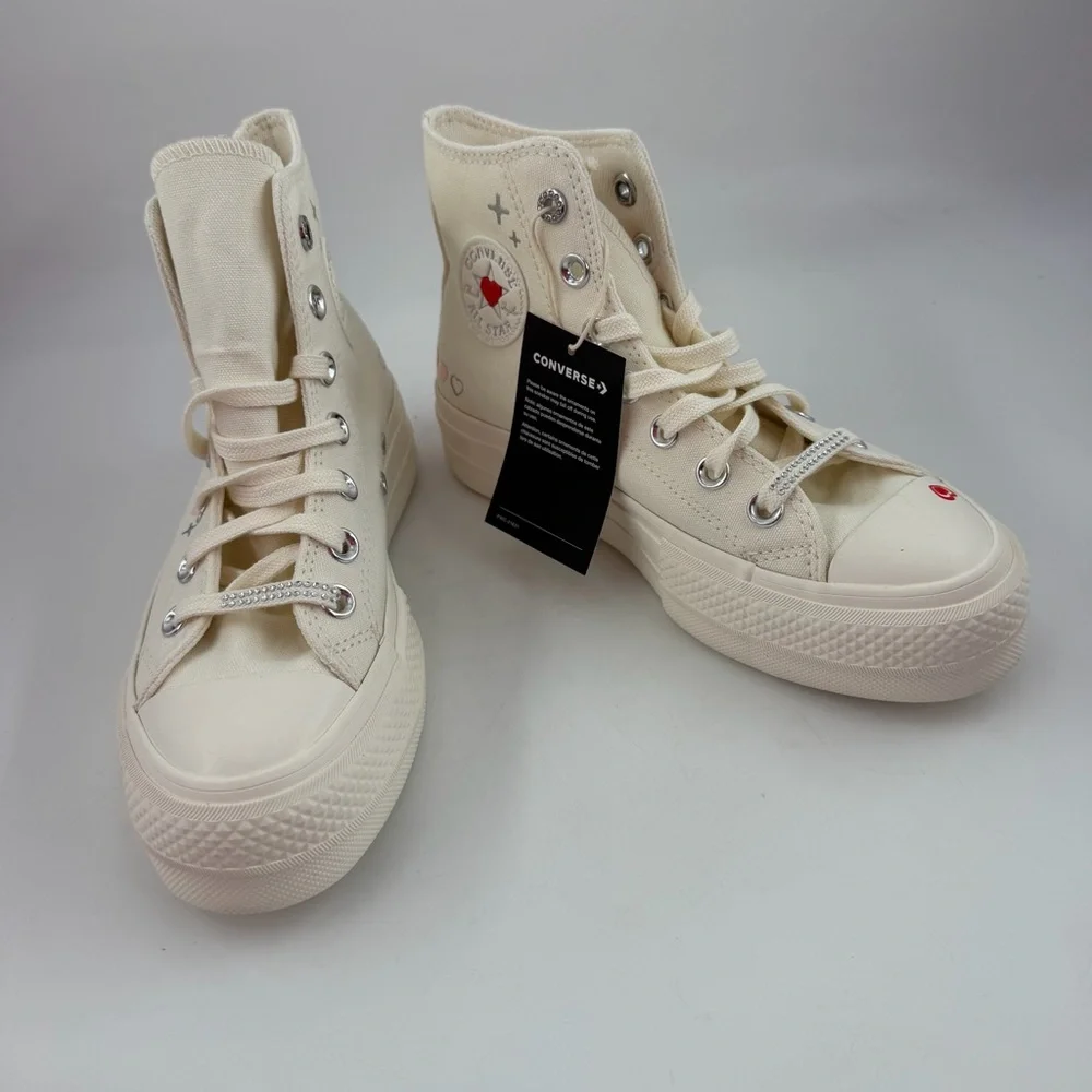 Converse Women’s CTAS Lift Egret Platform-5.5-Forever Dream Off White Shoes NEW!